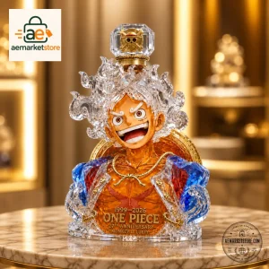 One Piece Monkey D Luffy Gear 5 Crystal Decanter 27th Anniversary Edition