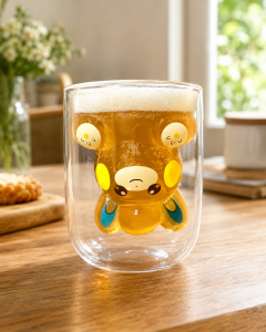 Pokemon Pikachu Double Wall Glass Cute Anime Coffee Mug Drinkware