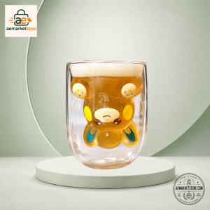 Pokemon Pikachu Double Wall Glass Cute Anime Coffee Mug Drinkware