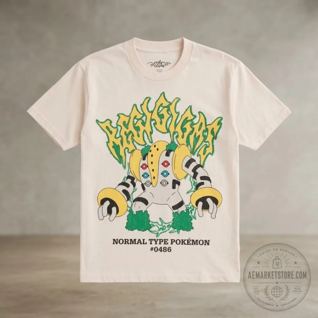 Regigigas Normal Type Pokemon Vintage Graphic Tee