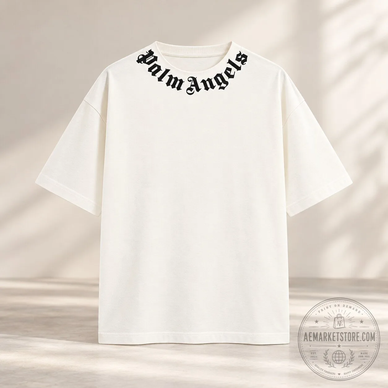Palm Angels T-shirt Off White Neck Logo