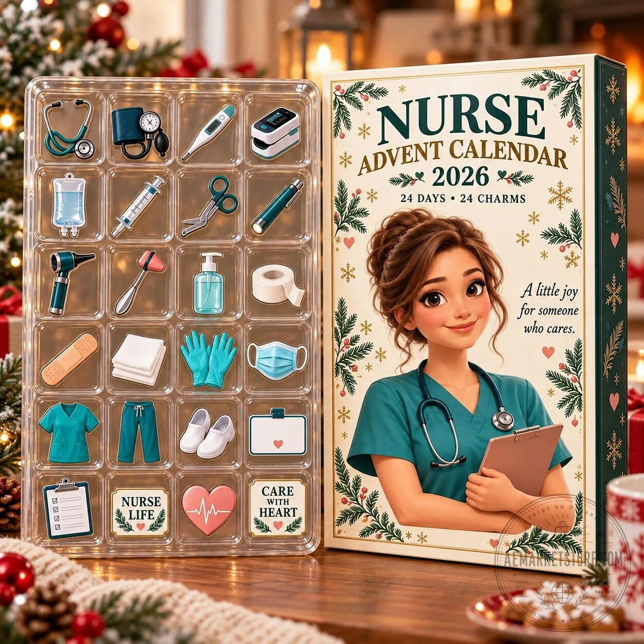 Nurse Advent Calendar 2026 24 Days Medical Charms Gift