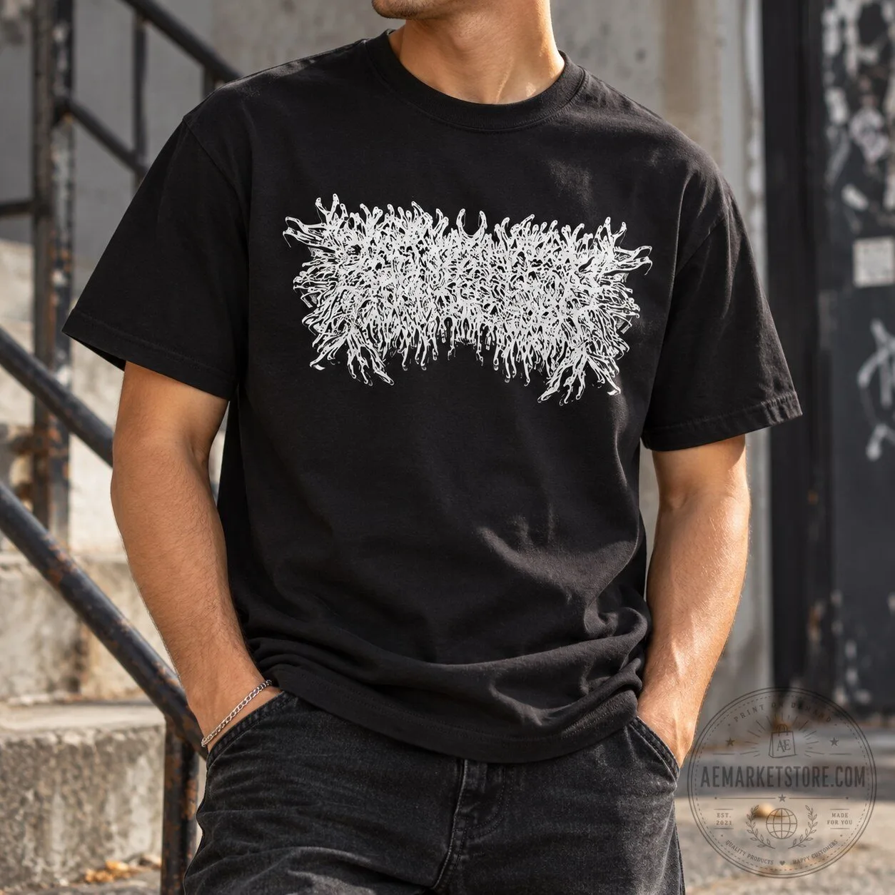 PeelingFlesh White Chrome Logo Death Metal Band Tour Merch Black T Shirt 10 PeelingFlesh White Chrome Logo Death Metal Band Tour Merch Black T Shirt