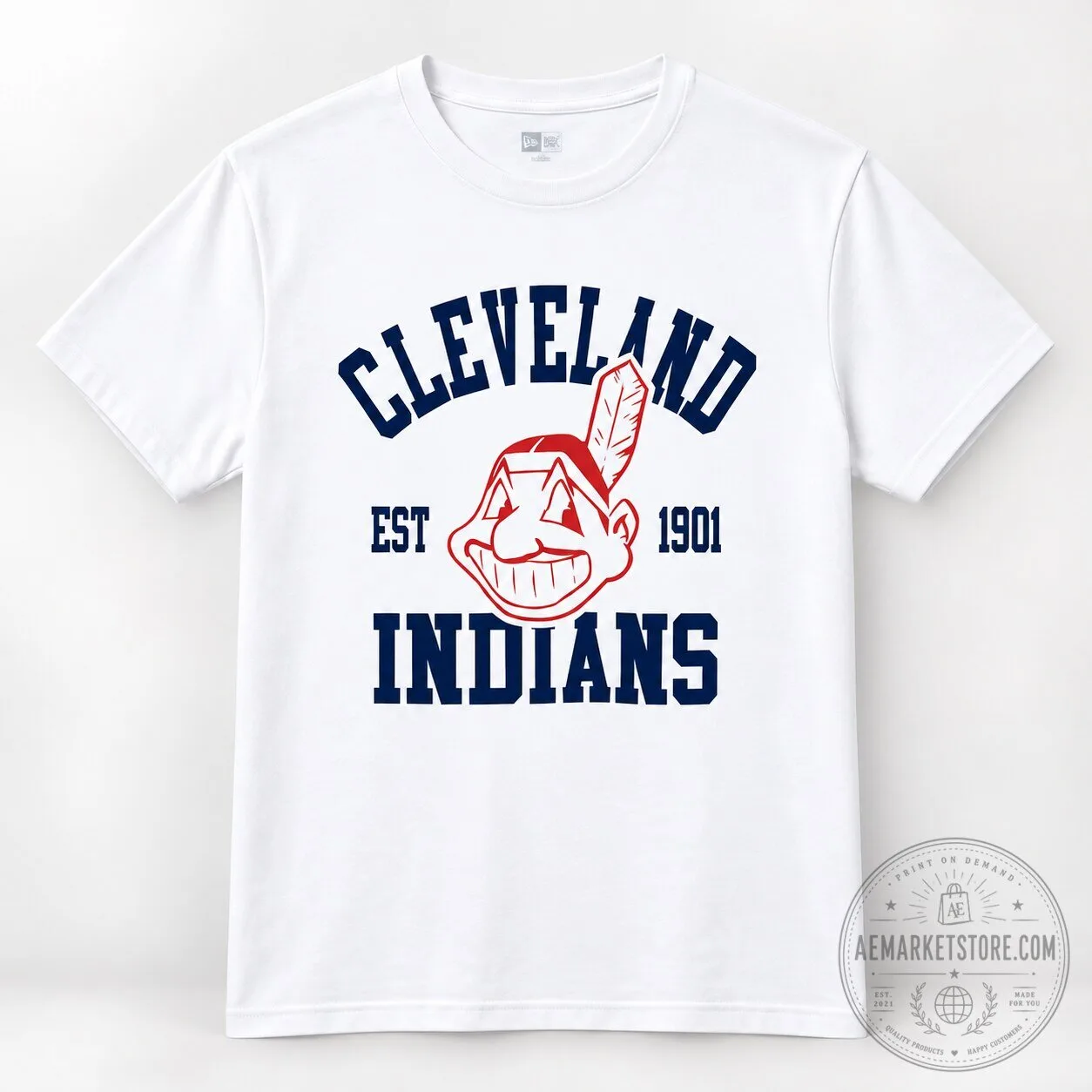 Cleveland Indians EST 1901 Chief Wahoo T Shirt