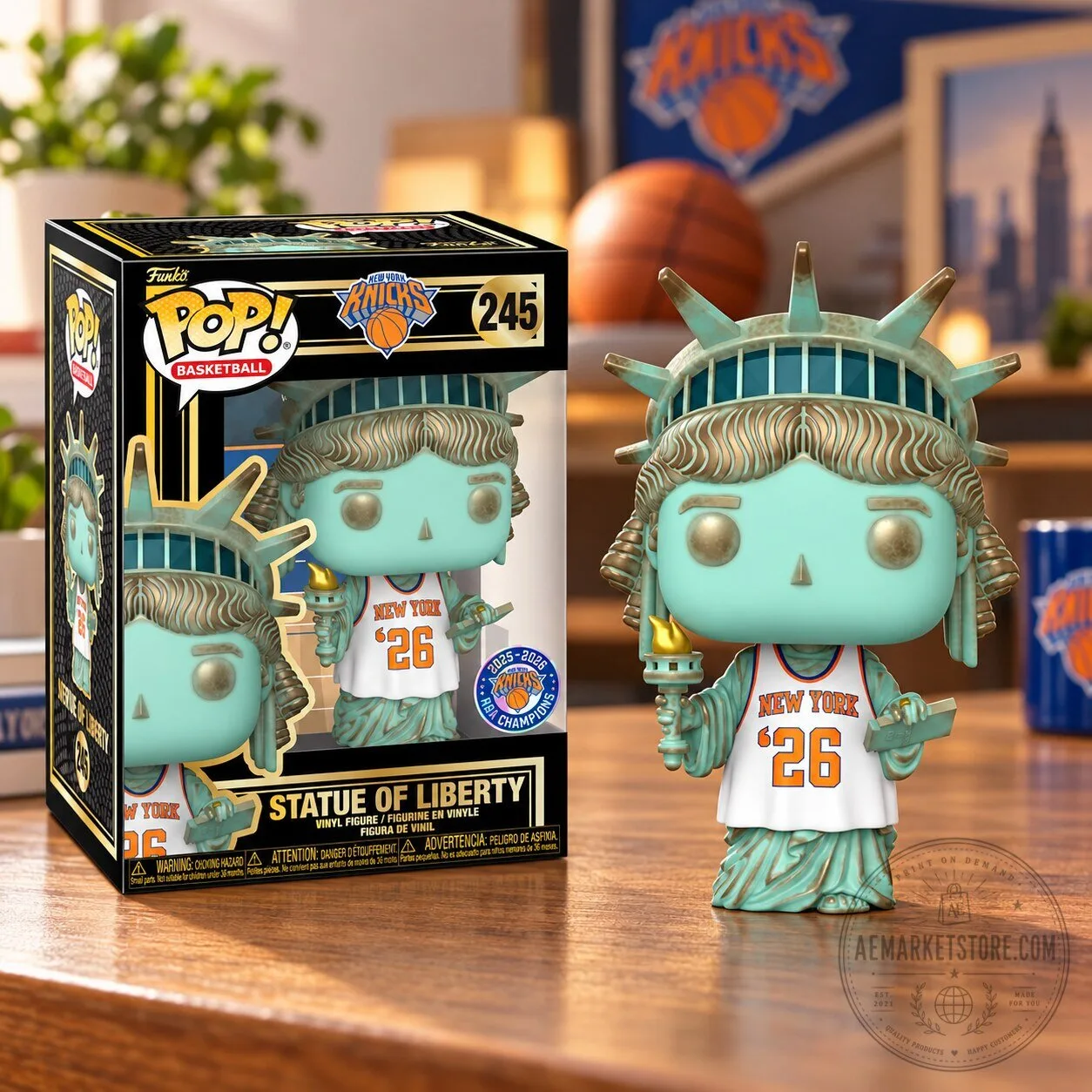 "Exclusive Funko Pop, SATUR Monchhichi Clothing, and Collectibles for 2024" 2 Funko Pop Basketball Statue of Liberty New York Knicks 2026 NBA Champions Ring Night Exclusive Vinyl Figure 245