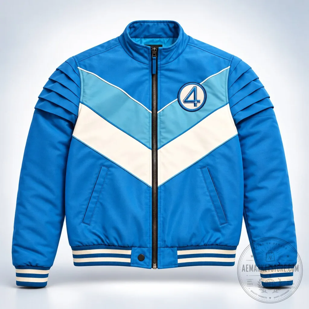 "Must-Have Cosplay and Apparel: Fantastic Four Jacket to Plush Pumpkin" 16 Marvel Fantastic Four First Steps Blue Bomber Cosplay Jacket