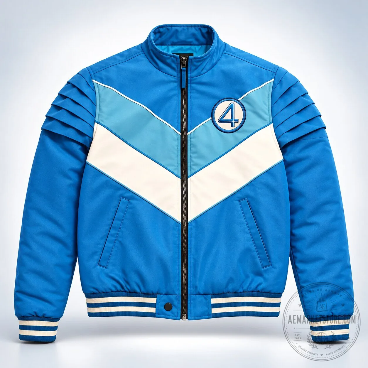 Marvel Fantastic Four First Steps Blue Bomber Cosplay Jacket