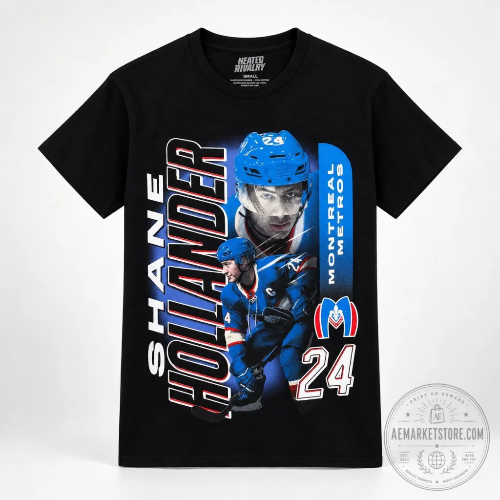 Shane Hollander Heated Rivalry Montreal Metros 24 Hockey T Shirt Shane Hollander Heated Rivalry Montreal Metros 24 Hockey T Shirt