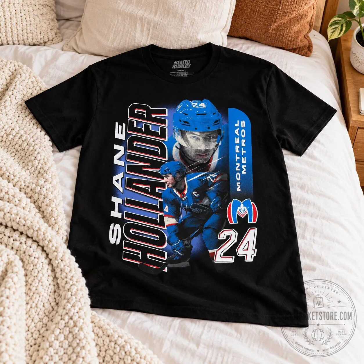 Shane Hollander Heated Rivalry Montreal Metros 24 Hockey T Shirt 8 Shane Hollander Heated Rivalry Montreal Metros 24 Hockey T Shirt
