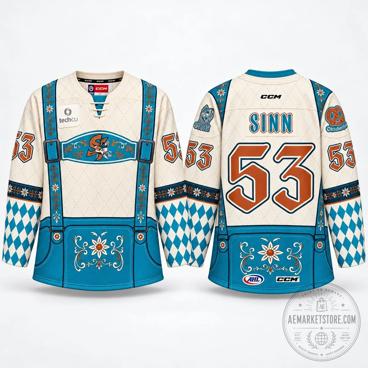 Oktoberfest Hockey Jersey Sinn 53 Bavarian German Beer Festival