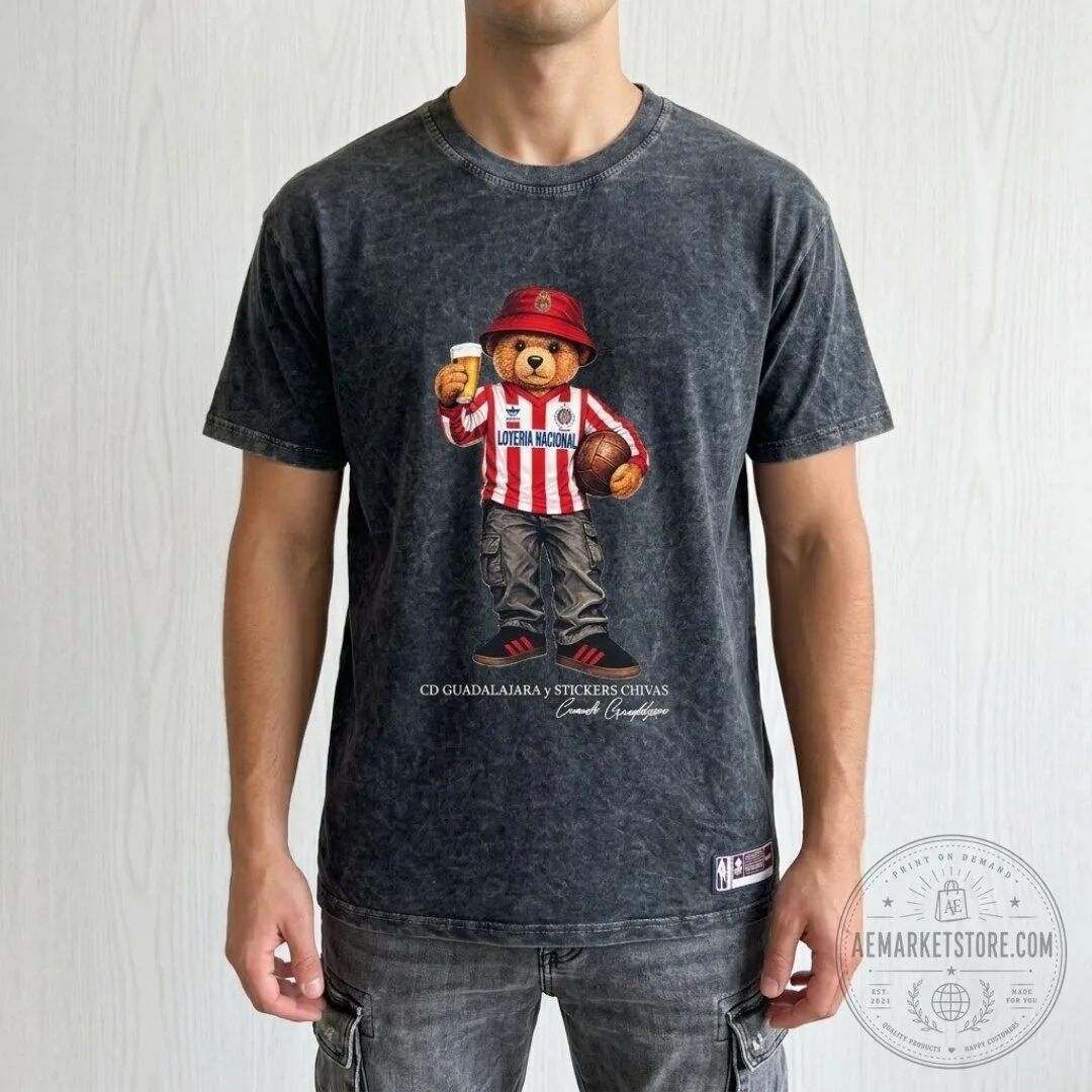 Chivas x Ralph Lauren Teddy Bear Washed Black T Shirt