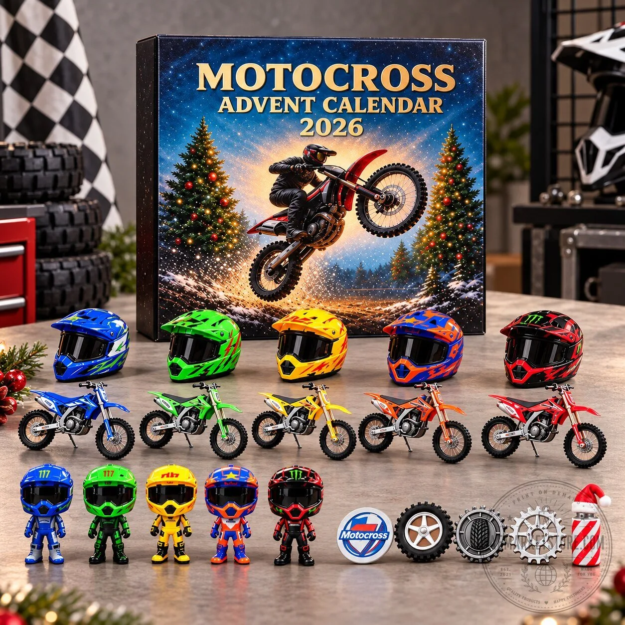 Motocross Advent Calendar 2026 Christmas Countdown Bike
