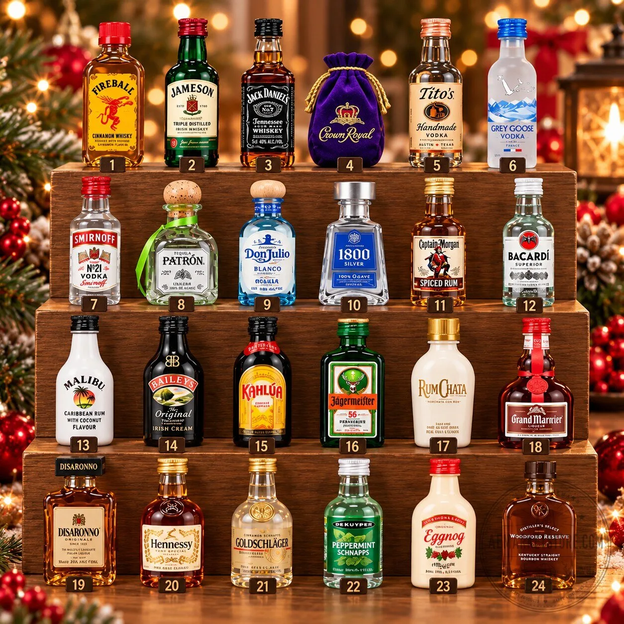 24 Shots Of Christmas Advent Calendar Adult Liquor Countdown Holiday 8 24 Shots Of Christmas Advent Calendar Adult Liquor Countdown Holiday