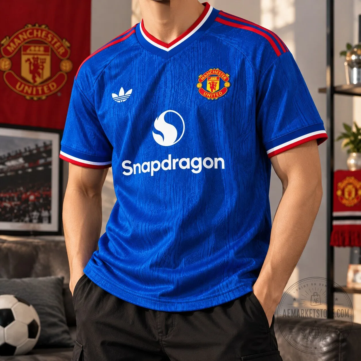 Manchester United Blue Third Soccer Jersey 9 Manchester United Blue Third Soccer Jersey