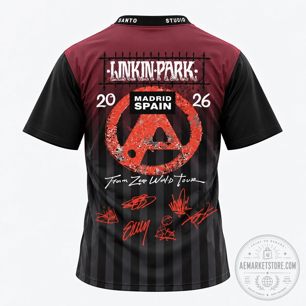 Linkin Park Milano Santo Studio 2026 From Zero World Tour Soccer Jersey 9 Linkin Park Milano Santo Studio 2026 From Zero World Tour Soccer Jersey