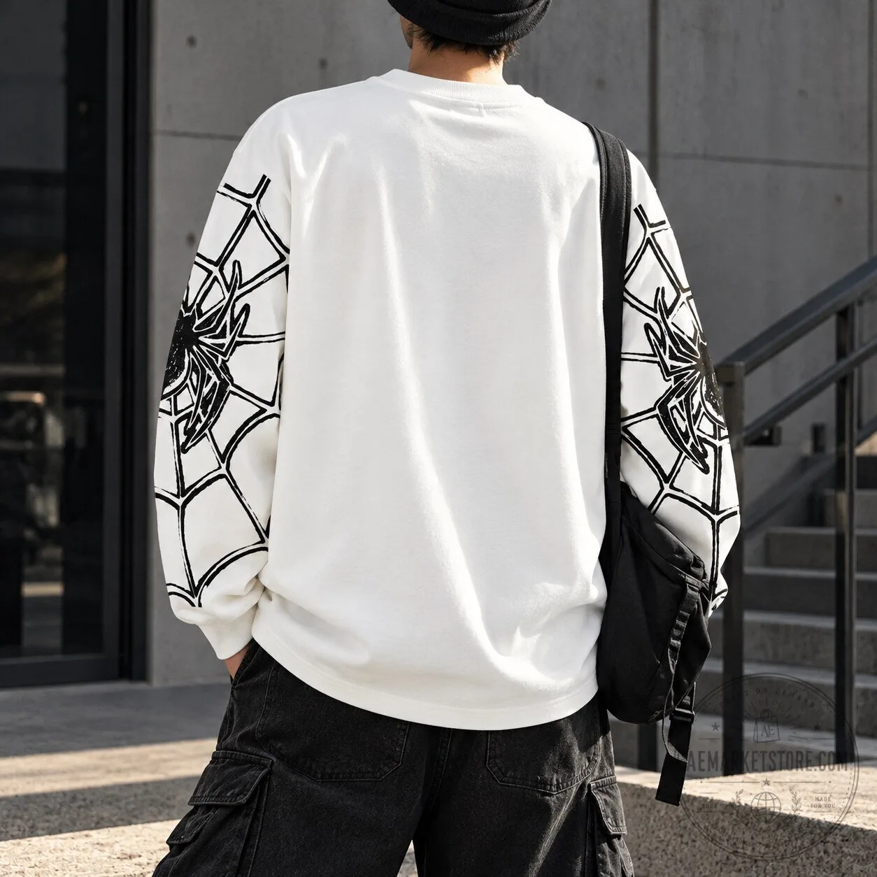 Spiderman x Bershka Spider Web White Sweatshirt 11 Spiderman x Bershka Spider Web White Sweatshirt