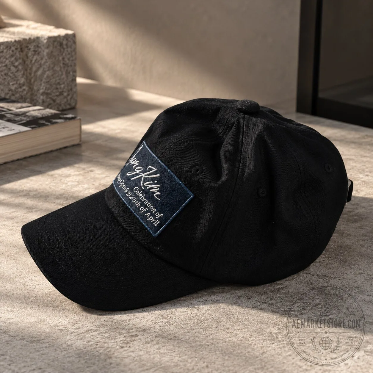 BTS J-Hope JiyongKim Patch Black Cotton Baseball Cap 10 BTS J-Hope JiyongKim Patch Black Cotton Baseball Cap