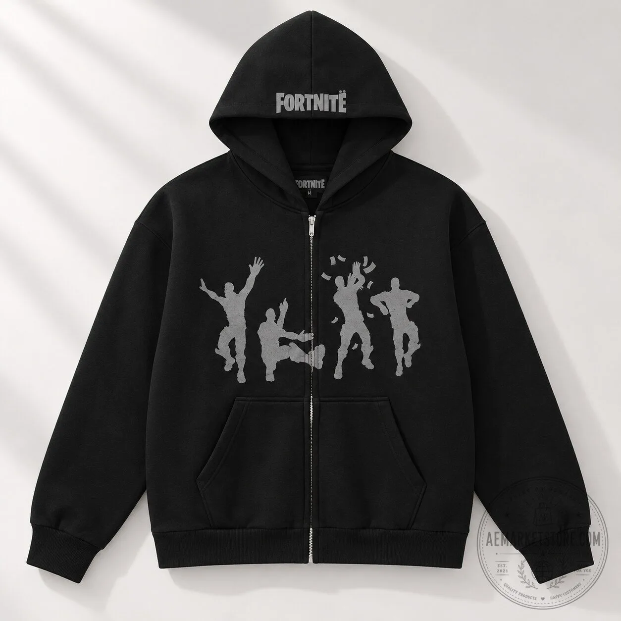 Fortnite Yeat Emote Zip Hoodie Black
