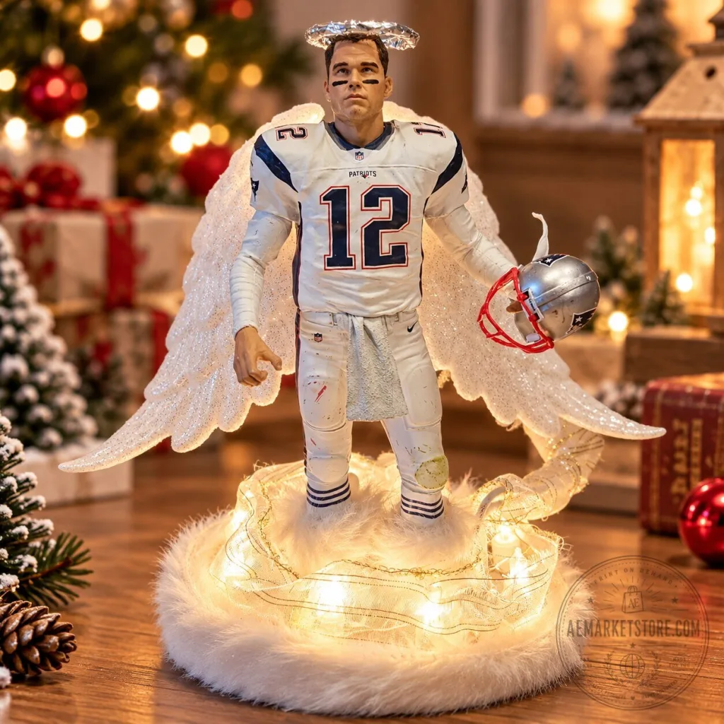 Tom Brady Angel Christmas Tree Topper Lighted NFL Figure Decor Tom Brady Angel Christmas Tree Topper Lighted NFL Figure Decor