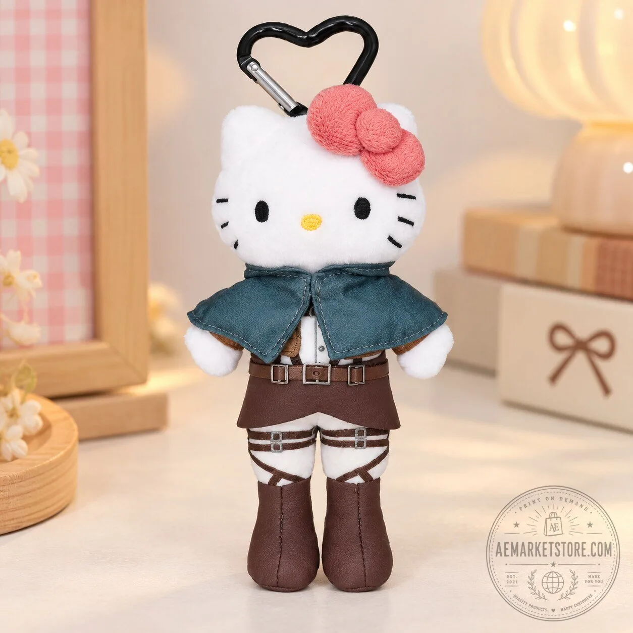 Hello Kitty Style Up Mascot Plush Keychain Anime Bag Charm