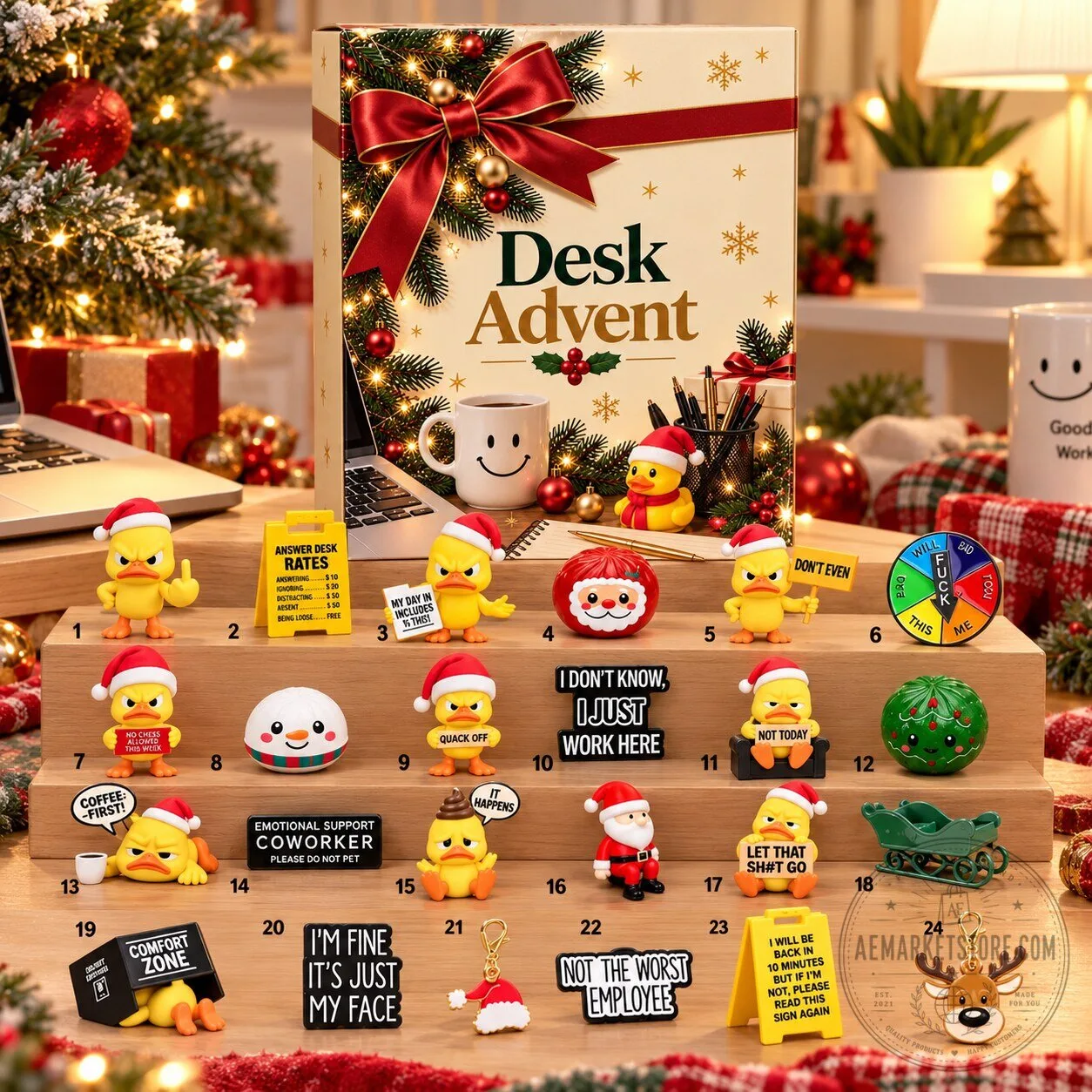 Desk Advent Calendar Funny Office Christmas Countdown