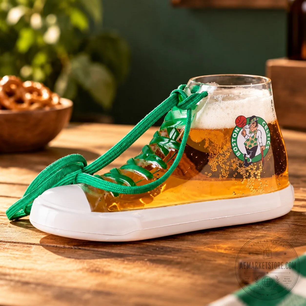 Celtics Beer Sneaker Cup Basketball Fan