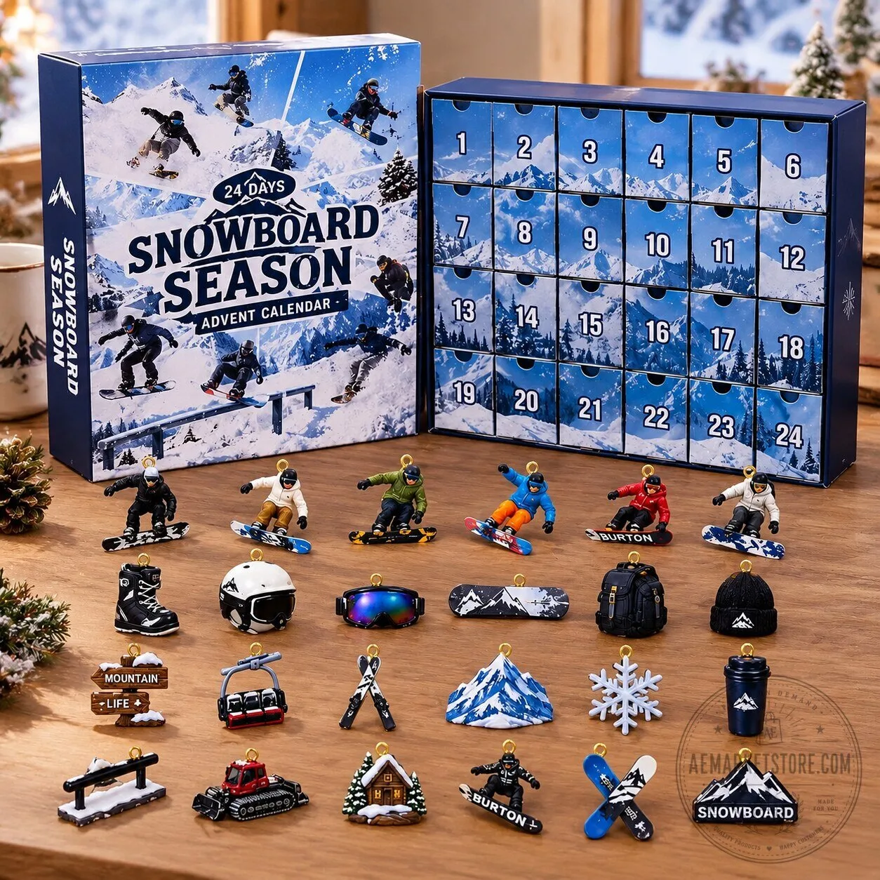 Snowboard Season Advent Calendar 24 Days Winter Sports Skiing Snowboarding Christmas Tree Hanging Pendant Ornaments Gift 4 Snowboard Season Advent Calendar 24 Days Winter Sports Skiing Snowboarding Christmas Tree Hanging Pendant Ornaments Gift