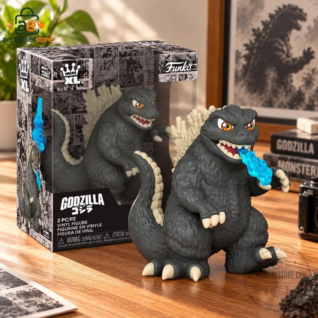 Funko Mini XL Godzilla Heat Ray Breath Black and White Vinyl Figure
