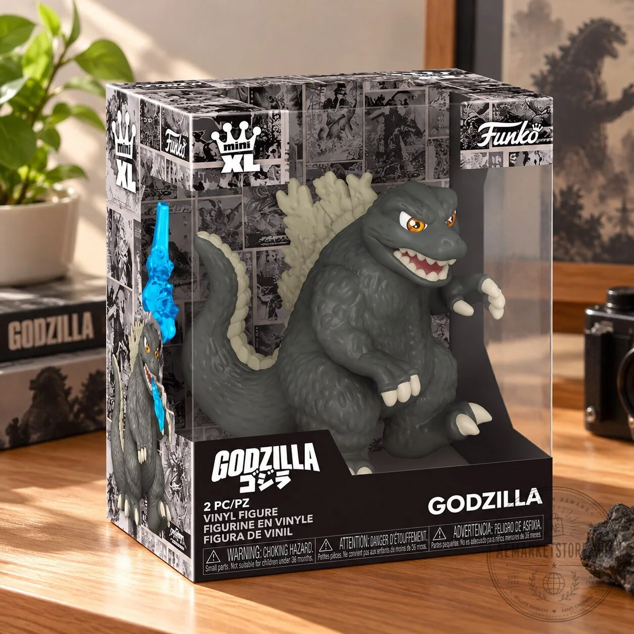 Funko Mini XL Godzilla Heat Ray Breath Black and White Vinyl Figure 8 Funko Mini XL Godzilla Heat Ray Breath Black and White Vinyl Figure