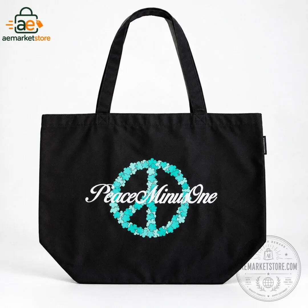 G-DRAGON/PEACEMINUSONE × ZO&FRIENDS Black Canvas Tote Bag
