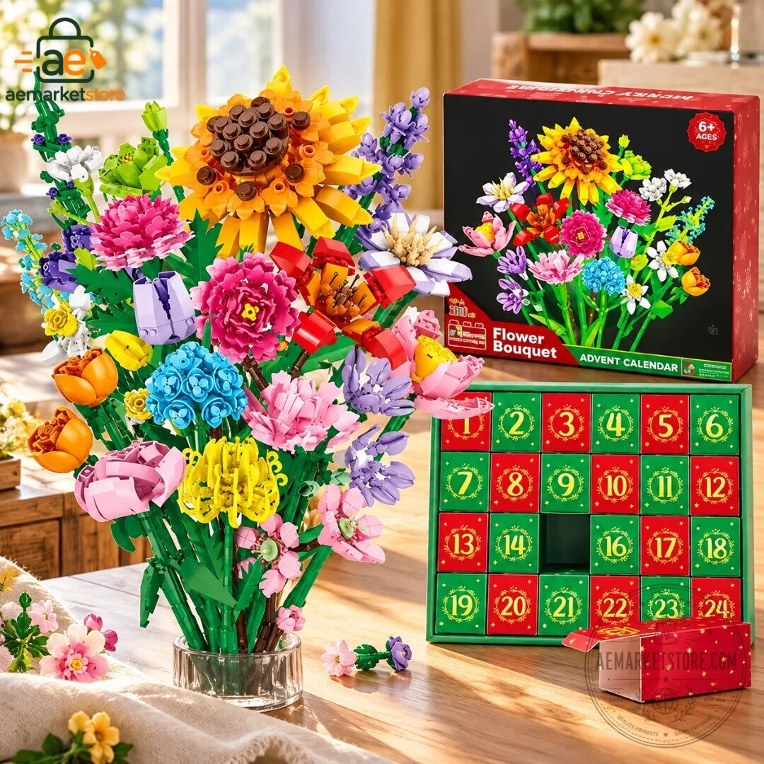 Sunflower Advent Calendar 24 Days Christmas Flower Bouquet Building Blocks Countdown Toy Gift 7 Sunflower Advent Calendar 24 Days Christmas Flower Bouquet Building Blocks Countdown Toy Gift