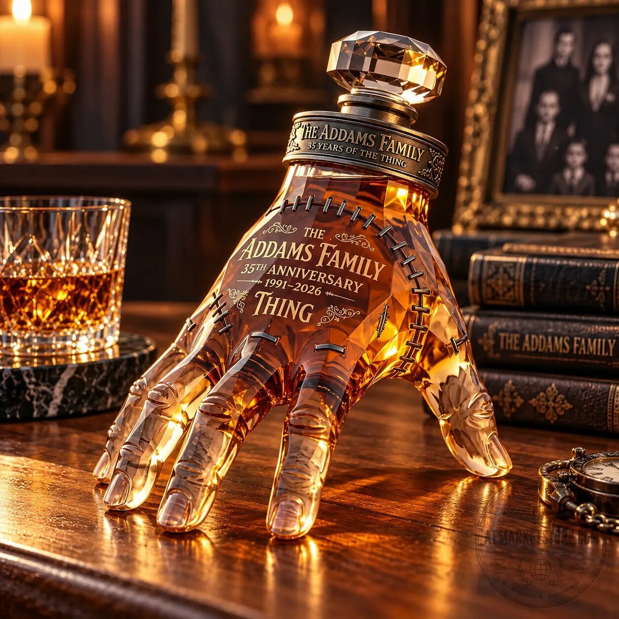 The Addams Family 35th Anniversary Thing Hand Decanter