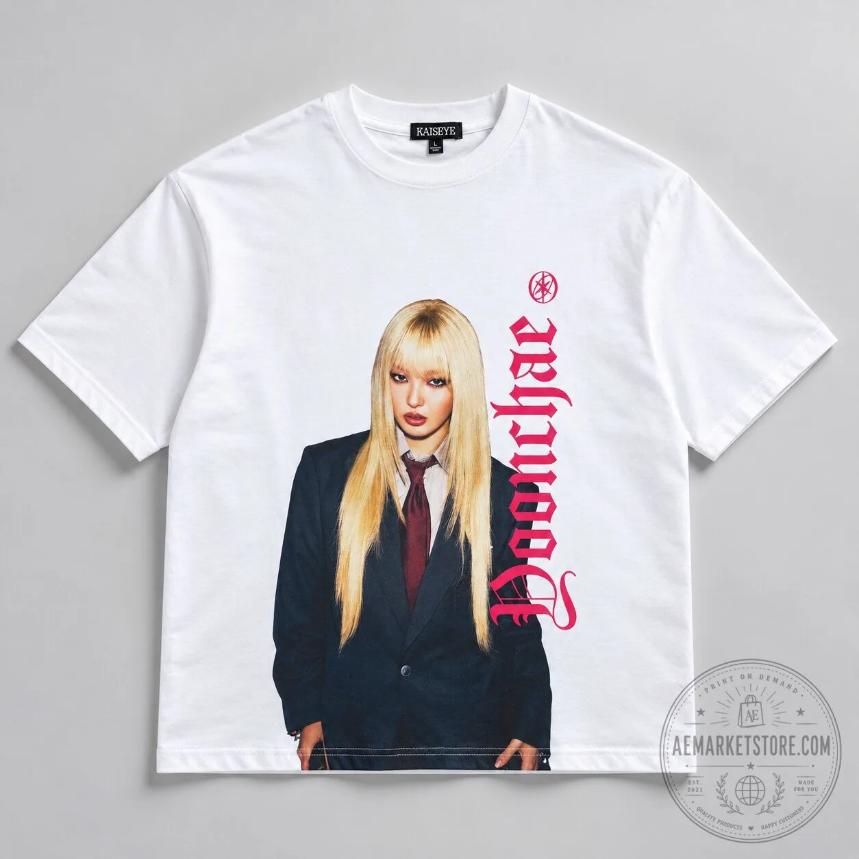 KATSEYE Animal Yoonchae T Shirt Trendy Kpop Merch Fan