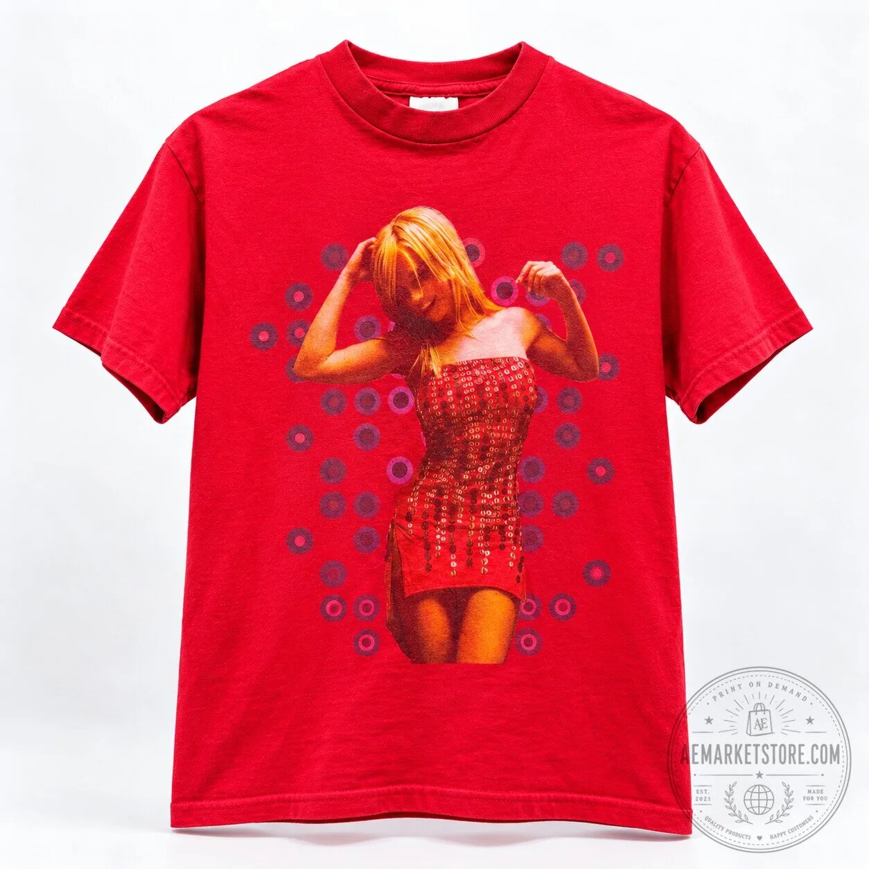 2002 Britney Spears Dream Within A Dream Tour Red T Shirt